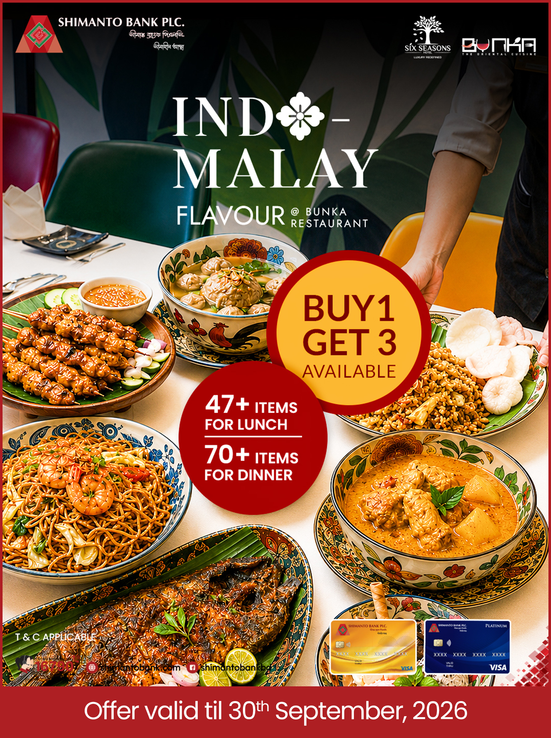 Buy 1 Get 3 Offer at Six Seasons